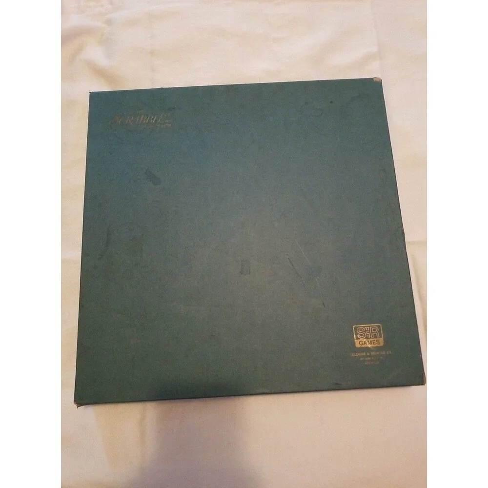 Vintage 1977 Deluxe Edition Scrabble Complete Selchow & Righter Blue Box Game